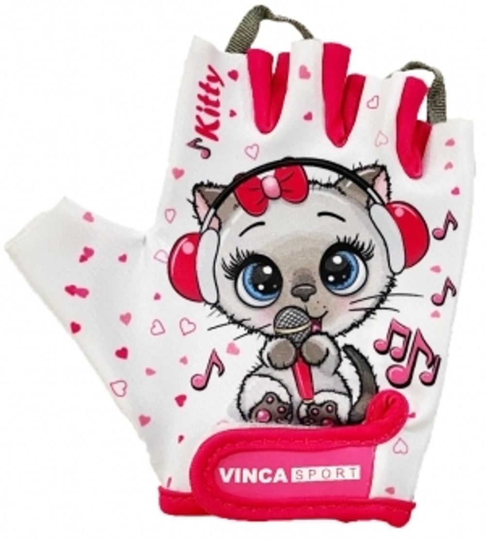 Перчатки велосипедные детские, Kitty, белые, размер 7XS VG 980 Kitty (7)