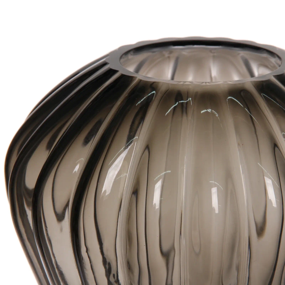 Ваза стеклянная «GREY GLASS» 19*25см