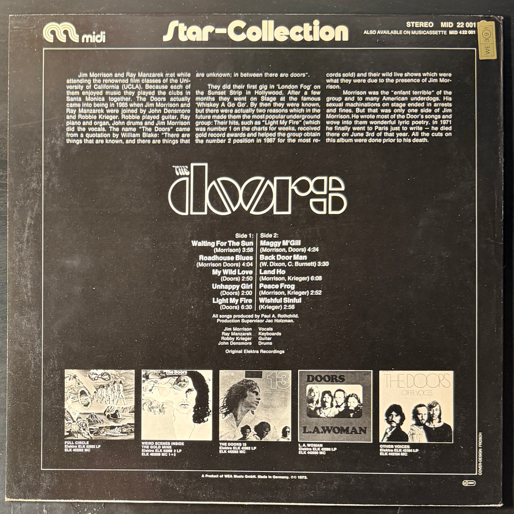 The Doors – Star-Collection (Франция 1973г.)Т