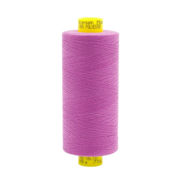 Нитка Gutermann Mara 150 (1000 метров), 1 кат., особо тонкая | 716 сиренево-розовый
