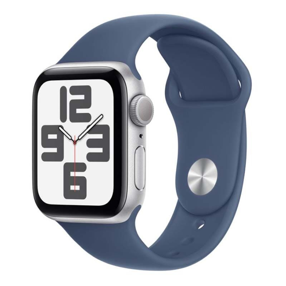 Apple Watch SE (2024), 44 мм корпус из алюминия цвета «Starlight», ремешок Sport Band размера S/M цвета «Starlight»