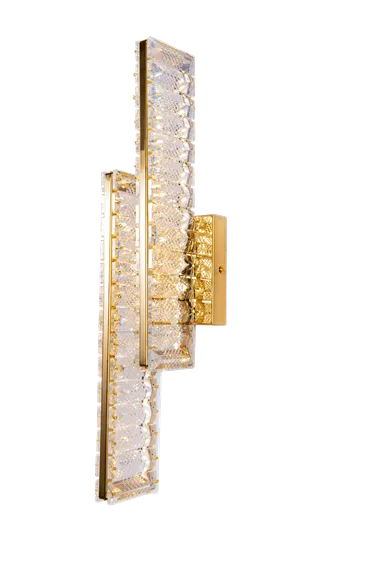 Бра светодиодное NewRgy W2665E/28W GOLD+CLEAR, 28 Вт, золотое и прозрачное