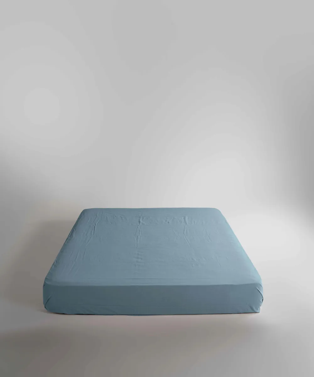 Lımasso КПБ 4 пр. Stonewashed Standart Mineral Blue пододеяльник 200*220, простынь 240*260, наволочки 50*70 2шт — фото 13