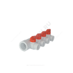 Коллектор PP-R белый Дн 32х20 на 2 выхода с кранами VALFEX 101133202