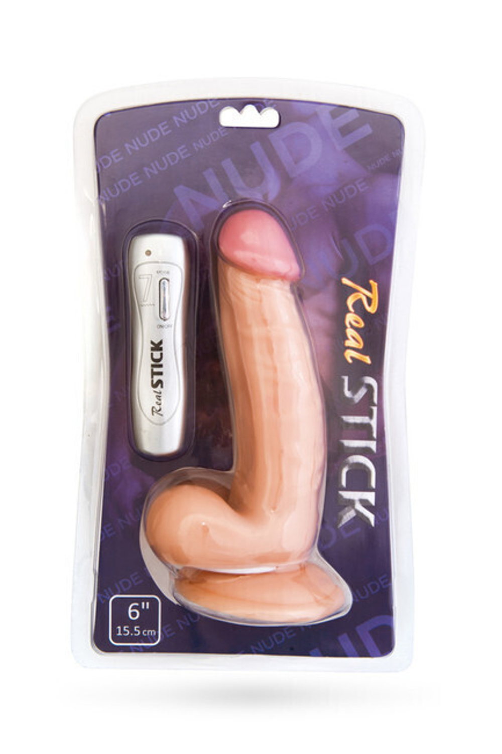 Реалистичный вибратор на присоске Real Stick 6''(7 режимов) (Цвет: телесный)