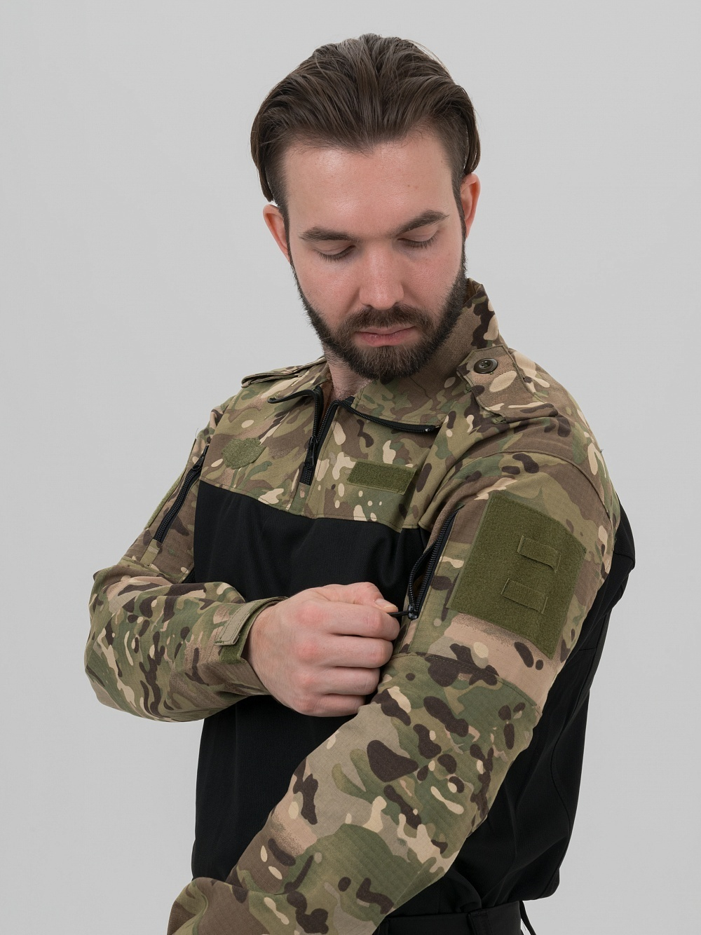 ФУТБОЛКА REMINGTON TACTICAL FROG LONG SLEEVE ZIPPER COLLAR CP