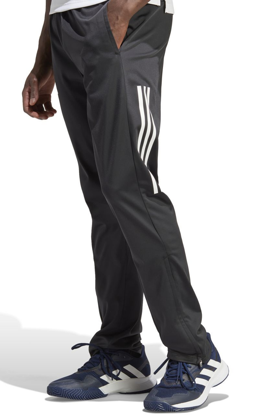 Мужские теннисные штаны Adidas 3 Stripes Knit Pant - black