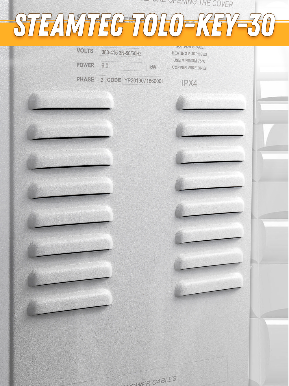 Steamtec TOLO KEY 30 - 3 кВт (ВЛАГОСТОЙКИЙ модуль управления), парогенератор для хамама и турецкой бани