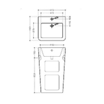 Напольная раковина Jaquar KUS-WHT-35401