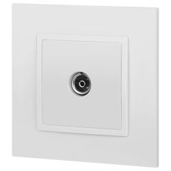 Розетка ЭРА Elegance 14-3101-01М TV одиночная, белый матовый | Эра Elegance