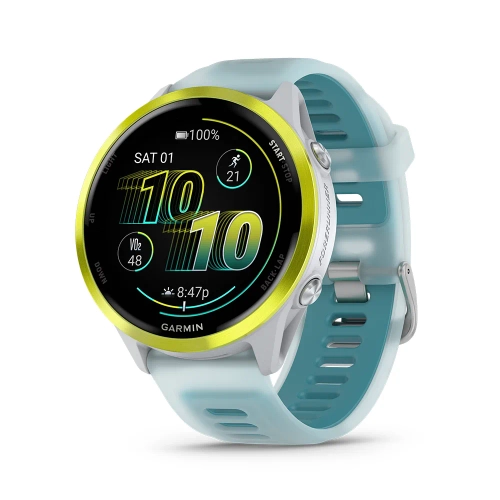 Умные часы Garmin Forerunner 570, 47mm, Yellow Whitestone / Turquoise Band (010-02971-01)