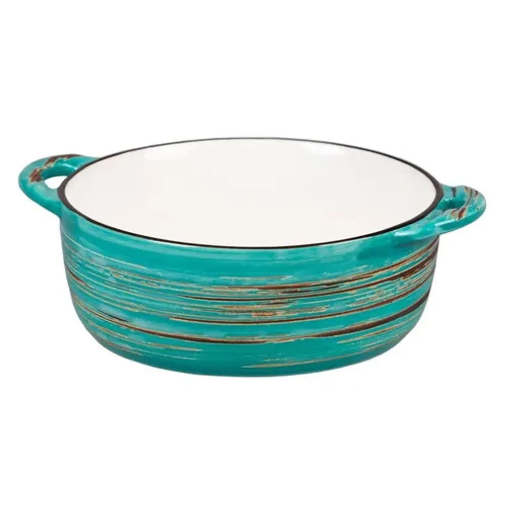 Бульонница 550 мл d 14,5 см h5,5 см с ручками Texture Light Cyan Circular P.L. Proff Cuisine [6]