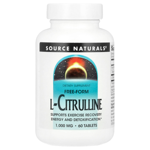 Source Naturals, L-цитруллин, 1000 мг, 60 таблеток
