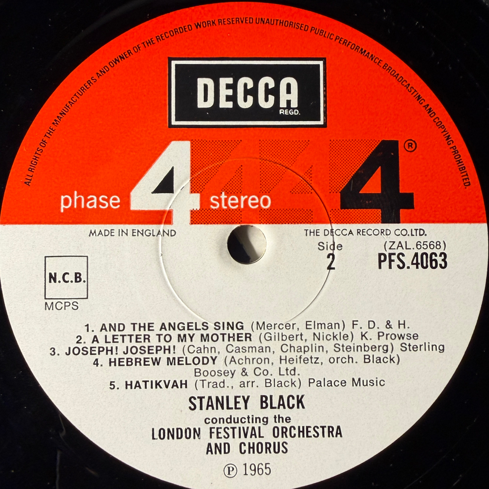 Stanley Black Conducting The London Festival Orchestra And Chorus ‎– Music Of A People (Англия 1965г.)