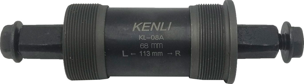 Каретка Kenli резьба BC 1,37"x24T L/R, пром. подшипники, L:BB68*116 мм, сталь BB-KL-08A-68/116-B