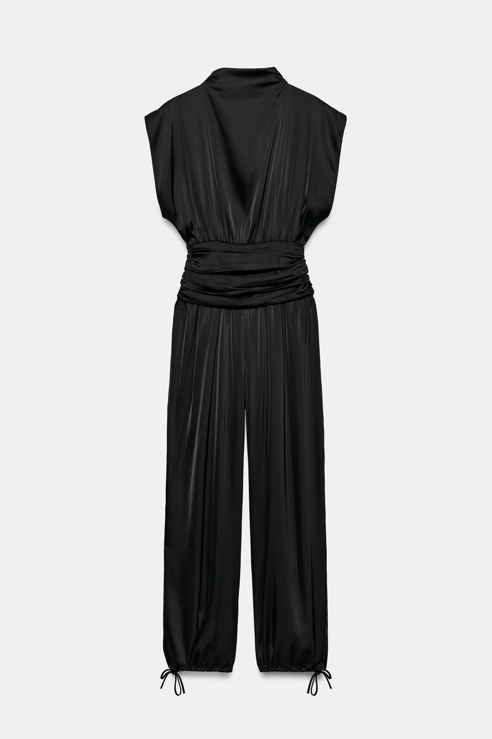 АТЛАСНЫЙ КОМБИНЕЗОН С ПОЯСОМ-КУШАКОМ — ZARA