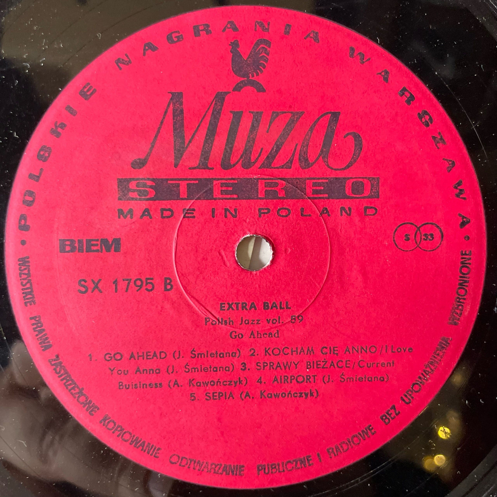 Винтажная виниловая пластинка LP Польский Джаз, Extra Ball Go Ahead (Польша 1979)