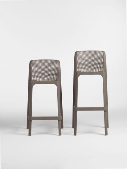 Стул пластиковый барный Net Stool цвет тортора