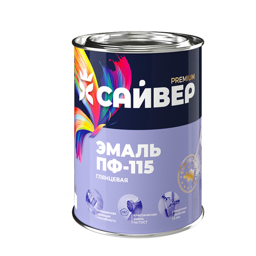 Эмаль ПФ-115 САЙВЕР  ярко-зеленая  0,8кг