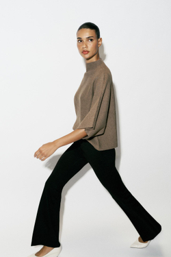 ZARA ЛЕГИНСЫ FLARE С ПРЯЖКОЙ, ЧЕРНЫЙ