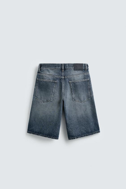 ZARA ДЖИНСОВЫЕ ШОРТЫ RELAXED FIT, СИНИЙ