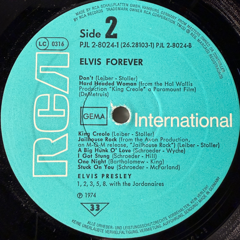 Elvis - Elvis Forever (Германия 1974г.)