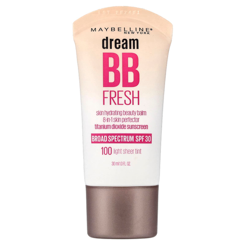 Maybelline, Dream BB Fresh, увлажняющий бальзам для кожи, SPF 30, 100 светлый прозрачный оттенок, 30 мл (1 жидк. унция)