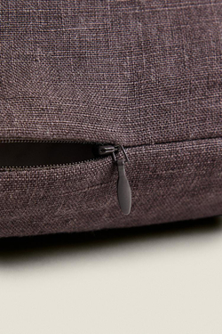 ZARA HOME ЧЕХОЛ НА ПОДУШКУ С КОНТРАСТНОЙ ОКАНТОВКОЙ, КОРИЧНЕВЫЙ