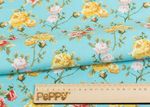 Ткань для пэчворка Peppy Версальские сады, рулон 112 см / 5 метров, ВС-14 голубой, Peppy