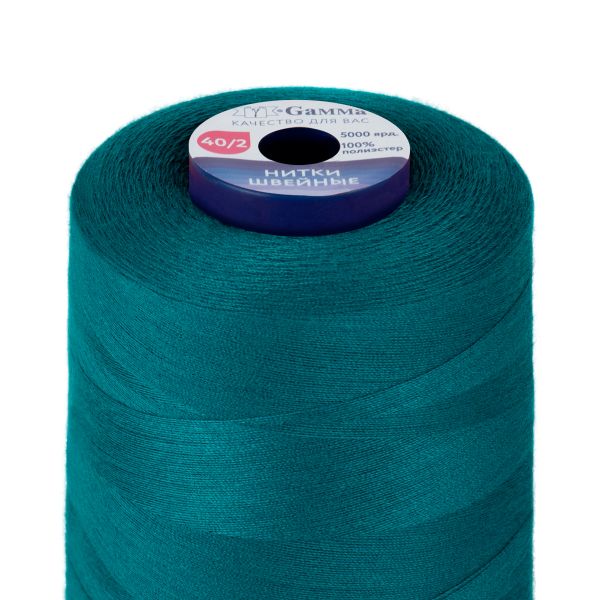 Нитки универсальные Gamma 40/2, 4570 м (5000 ярд) / 1 кат., 568 т.мор.волна