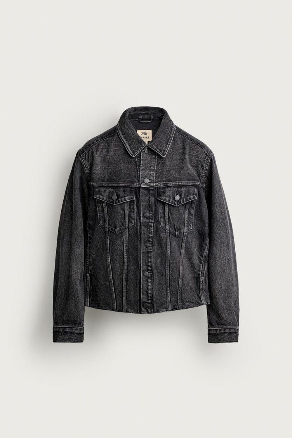 ZARA ДЖИНСОВАЯ КУРТКА TRUCKER 2026 TANAKA NY TYO LTD.©, УГОЛЬНЫЙ