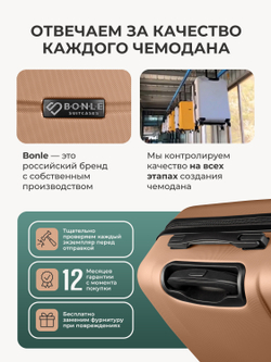 Чемодан M с кейсом в комплекте Капучино