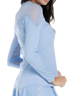 Женская теннисная футболка (dł. Рукава) Lucky in Love Tech Performance It's A Wrap Long Sleeve - placid