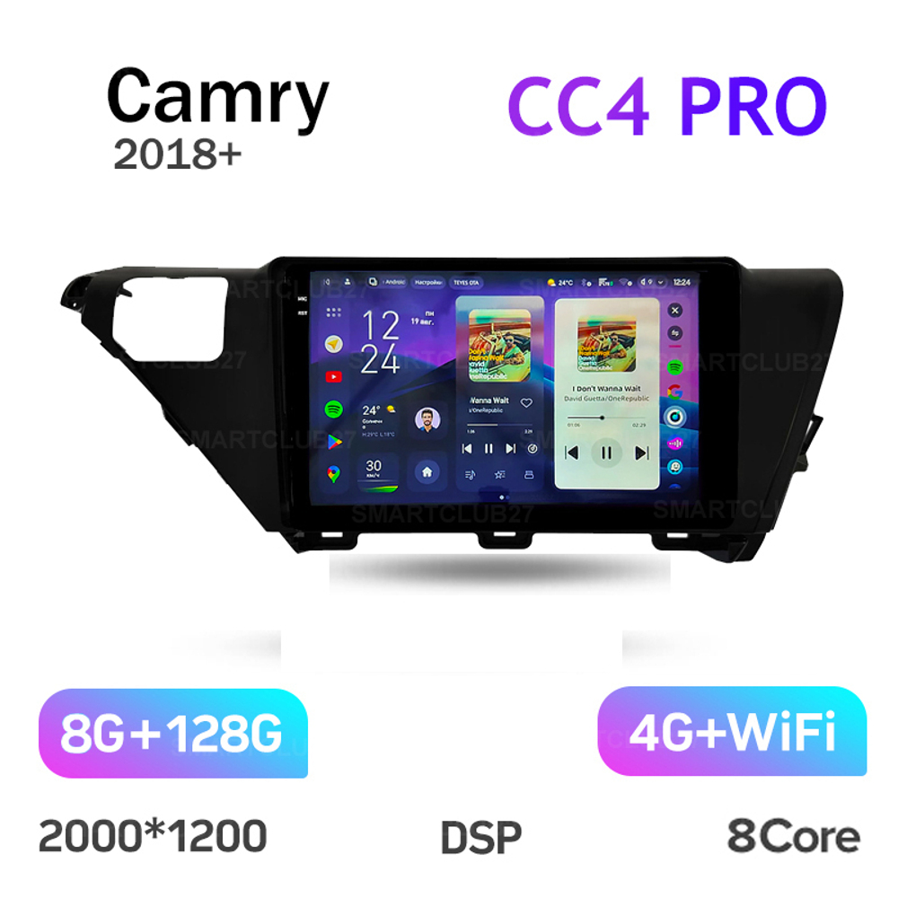 Teyes CC4 Pro 10,2" для Toyota Camry 2018+ (прав)