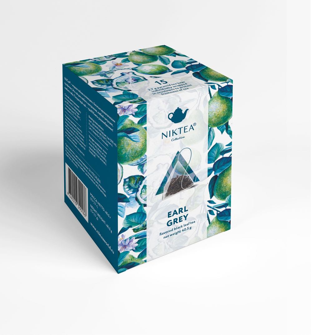 Чай в пирамидках черный NIKTEA Earl Grey, NIKTEA Эрл Грей