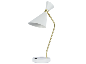 Настольный светильник с зарядкой для телефона 1*E27 ZRS.1066.05 белый DESKLIGHT Zortes