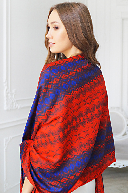 LIGVIANNI Палантин Kerchief Red