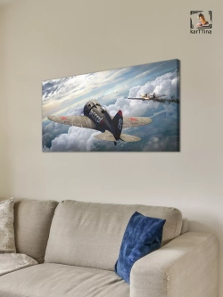 Картина на стену "И-16", 80х40 см