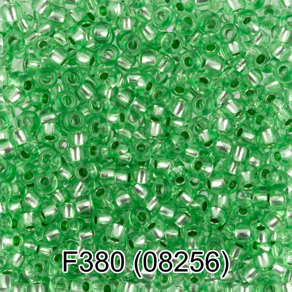 Бисер Gamma 10/0 (2.3 мм), 50 г (10х5 г), F380 салатовый, 08256, круглый 6