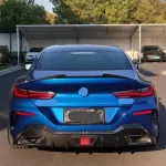 Карбоновый диффузор заднего бампера со светодиодной подсветкой для BMW 8 серии G14 G15 G16 M840 M850 БМВ