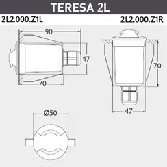 Встраиваемый светильник уличный Teresa 2L2.000.000.LXZ1L Fumagalli