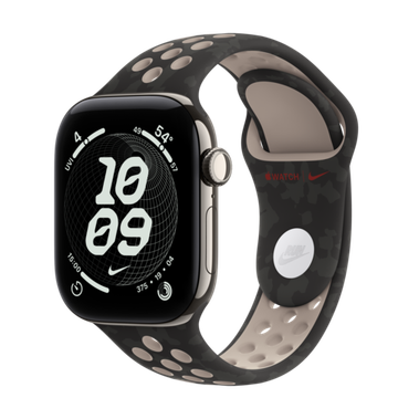 Умные часы Apple Watch Series 12 GPS + Cellular 42mm Natural Titanium Case with After Dark Black Nike Sport Band S/M