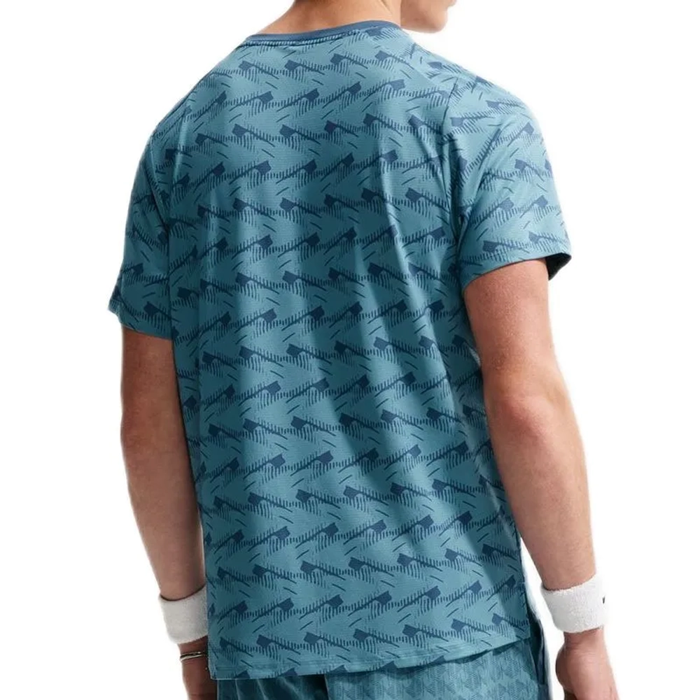 Мужская теннисная футболка Nike Court Dri-Fit Advantage Print - new slate/white