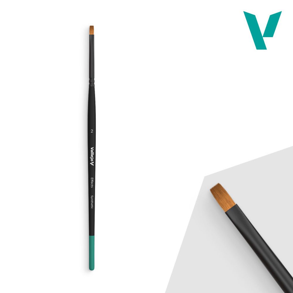 Flat Rectangular Synthetic Brush No. 2