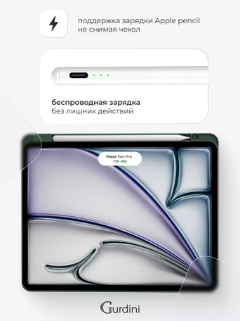 Чехол книжка для iPad Air 11" / Air 4/5 (10.9") Gurdini Milano Series Pine Green