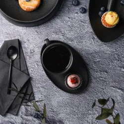 Кофейная пара 175 мл d 8,3 см h7 см Cappuccino Black Raw Stellar P.L. Proff Cuisine [6]