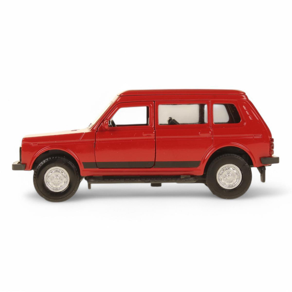 Модель ин. мет. "Lada 4x4 2131" 12см. двери, багаж, красный, коробка LADA4X42131-13-RD (Технопарк)