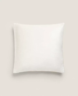 ZARA HOME ХЛОПКОВЫЙ ЧЕХОЛ НА ПОДУШКУ С ЦВЕТОЧНОЙ ВЫШИВКОЙ, ЭКРЮ