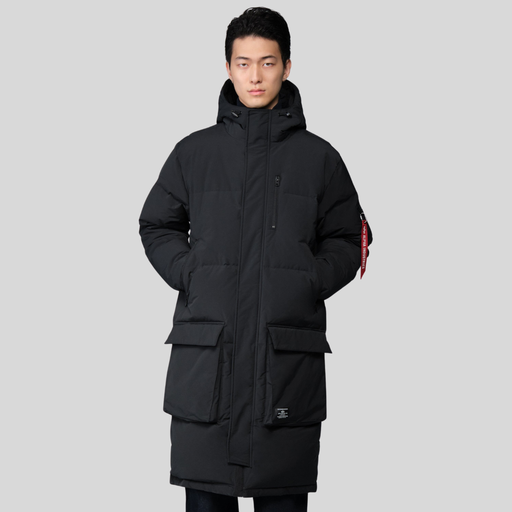 Пуховик Alpha Industries Carson Long Relaxed Fit Puffer Black (Черная)