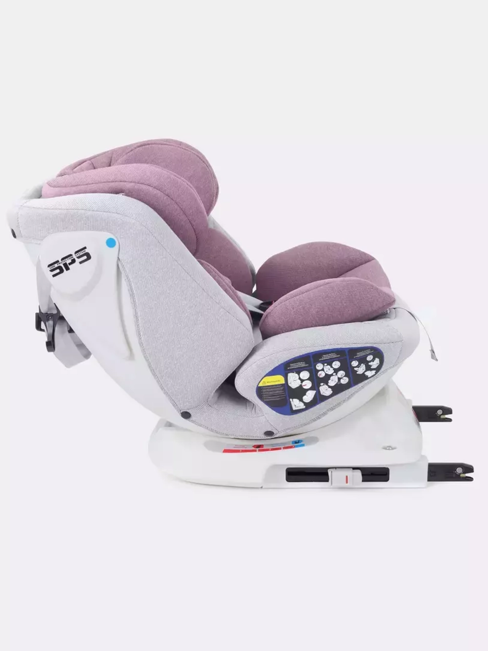 Автокресло Rant Nitro isofix 0/1/2/3 (0-36кг) Grey/Pink